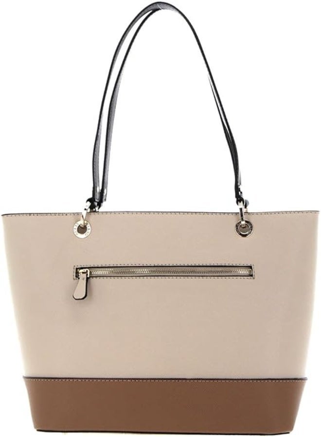 GUESS Noelle Elite Tote Shoulder Bag – Natural Multi (Beige), Spacious & Elegant Design - Image 5